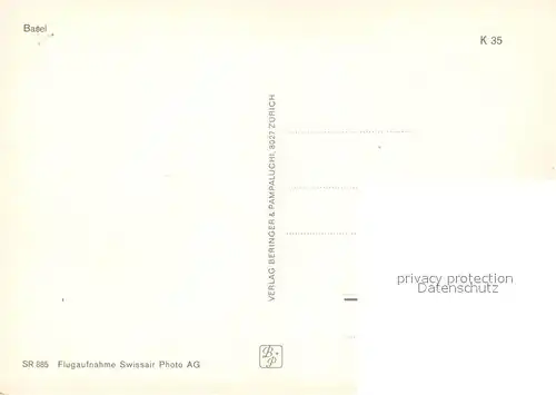 AK / Ansichtskarte Basel_BS Fliegeraufnahme Basel_BS