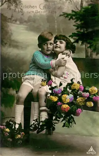 AK / Ansichtskarte Foto_PH_Nr. Nr.6010 2 Grtuesse zum Geburtstag Foto_PH_Nr.