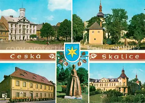 AK / Ansichtskarte Ceska_Skalice_Boehmisch_Skalitz_CZ Radnice Mala fara Muzeum Bozeny Nemcave Pomnik Barunky Byv klaster dnes domov duchodcu 