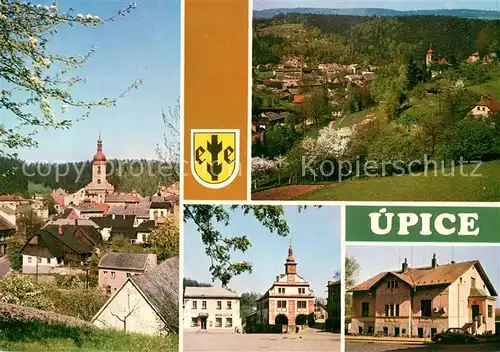 AK / Ansichtskarte Upice_CZ celkovy pohled Namesti s radnici Dum bratri Capku 