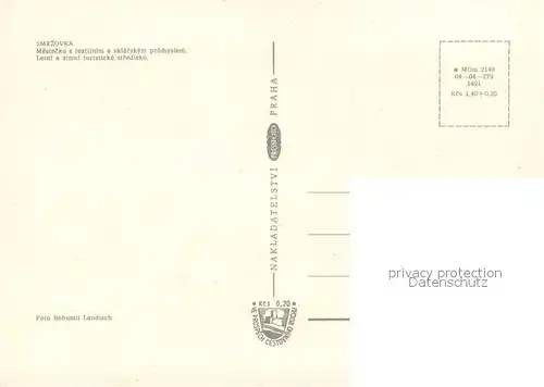 AK / Ansichtskarte Smrzovka_Morchenstern_CZ Mestecko textilnim a sklarskym prumyslem Letni a zimni turisticke stredisko 