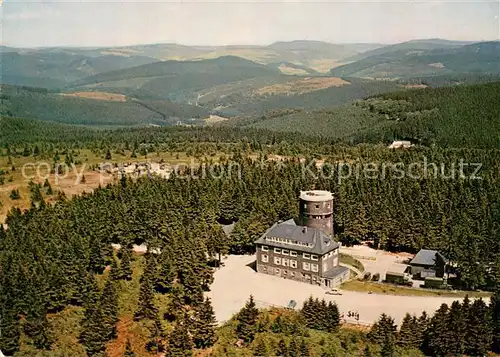 AK / Ansichtskarte Winterberg_Hochsauerland Astenturm Gaststaette Fliegeraufnahme Winterberg_Hochsauerland