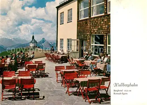AK / Ansichtskarte Rottach Egern_Tegernsee Berghotel Wallbergbahn Terrasse 
