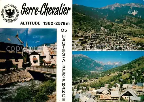 AK / Ansichtskarte Serre_Chevalier Chantemerie Vue aerienne Panorama Serre Chevalier