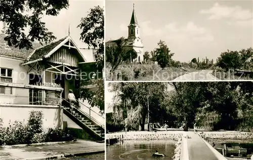 AK / Ansichtskarte Gyenesdias Teilansichten Kirche Weiher Gyenesdias