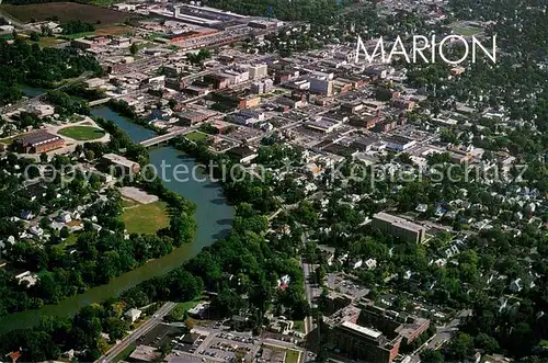 AK / Ansichtskarte Marion_Indiana and the Mississinewa River Air view 