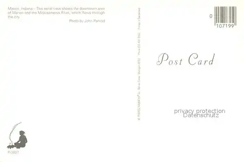 AK / Ansichtskarte Marion_Indiana and the Mississinewa River Air view 