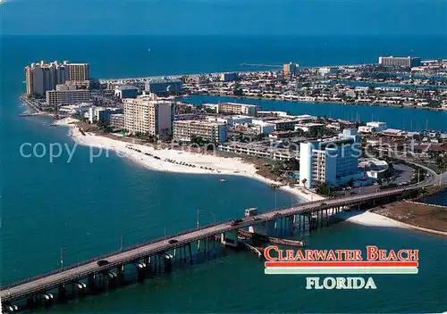 AK / Ansichtskarte Clearwater_Beach World class hotels on sandy white beaches by the Gulf of Mexico Aerial view 