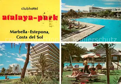 AK / Ansichtskarte Marbella_Andalucia Clubhotel Atalaya Park Pool Liegewiese Marbella_Andalucia
