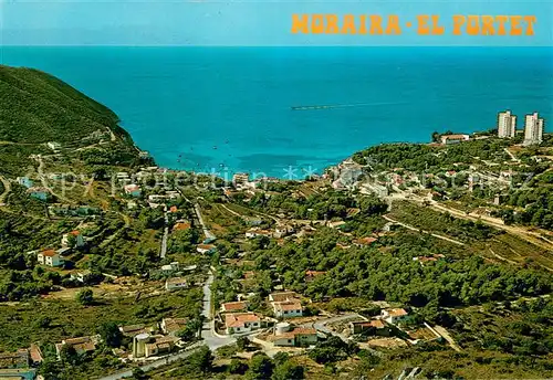 AK / Ansichtskarte Moraira_ES Vista aerea del Portet 