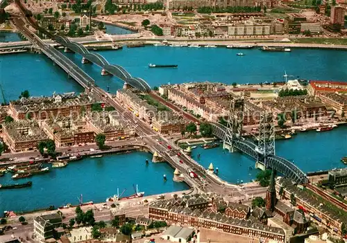 AK / Ansichtskarte Rotterdam Maasbruggen Fliegeraufnahme Rotterdam