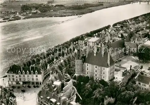 AK / Ansichtskarte Gien_45 Fliegeraufnahme Schloss und Loire 