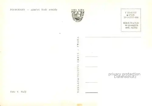 AK / Ansichtskarte Podborany_CZ Namesti Rude armady 