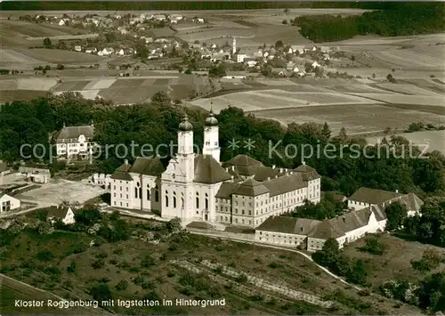 AK / Ansichtskarte Ingstetten_Neu Ulm Fliegeraufnahme Kloster Roggenburg Ingstetten_Neu Ulm