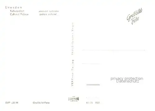 AK / Ansichtskarte Dresden Kulturpalast Dresden