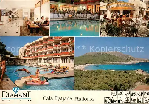 AK / Ansichtskarte Cala_Ratjada_Mallorca Diamant Hotel Teilansichten Cala_Ratjada_Mallorca