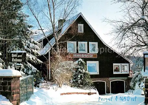 AK / Ansichtskarte Goslar Hotel Bellevue garni im Schnee Goslar