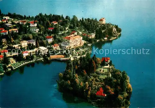 AK / Ansichtskarte Pallanza_Italia e Isola San Giovanni Lago Maggiore veduta aerea 