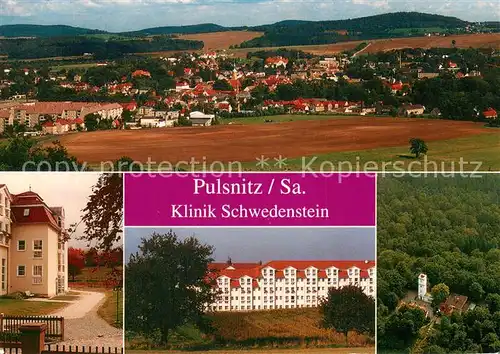 AK / Ansichtskarte Pulsnitz_Sachsen Panorama Klinik Schwedenstein Fliegeraufnahme Pulsnitz Sachsen