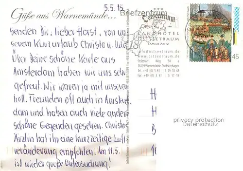 AK / Ansichtskarte Diedrichshagen_Greifswald Landhotel Ostseetraum Details Fischerboote Diedrichshagen Greifswald
