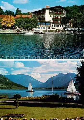 AK / Ansichtskarte Schliersee Hotel Schlierseer Hof mit Brecherspitze und Jaegerkamp Schliersee