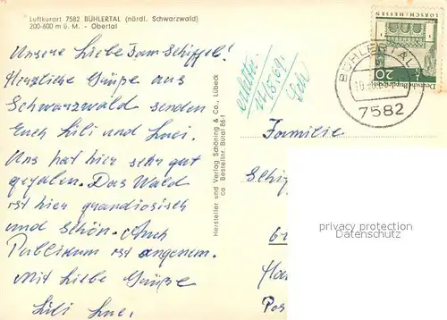 AK / Ansichtskarte Buehlertal Panorama Obertal Buehlertal