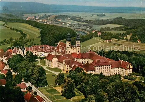 AK / Ansichtskarte Obermarchtal Schloss mit Rechtenstein Fliegeraufnahme Obermarchtal