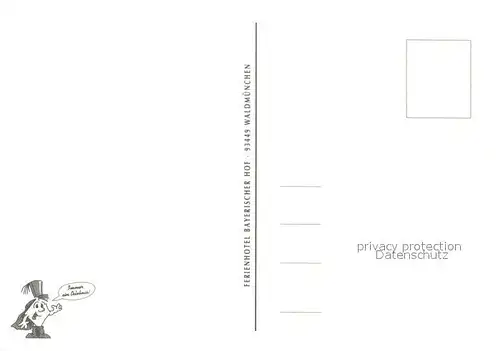 AK / Ansichtskarte Waldmuenchen Ferienhotel Bayerischer Hof Strand Waldweg Trompeter Wanderer Strassenpartie Waldmuenchen