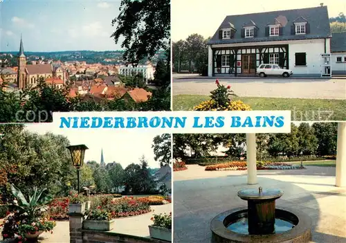 AK / Ansichtskarte Niederbronn les Bains Vue generale La Gare Jardin du Casino La Source Romaine Niederbronn les Bains