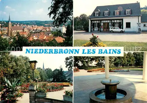 AK / Ansichtskarte Niederbronn les Bains Vue generale La Gare Jardin du Casino La Source Romaine Niederbronn les Bains