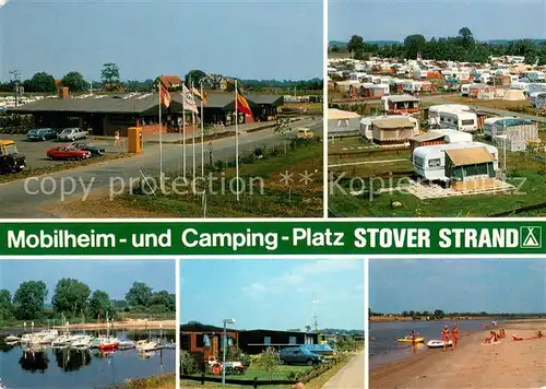 AK / Ansichtskarte Drage_Elbe Campingplatz Stover Strand Yachthafen Strandpartie Bungalows Drage_Elbe