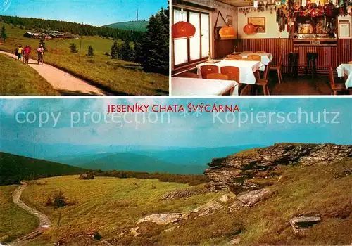 AK / Ansichtskarte Jeseniky_CZ Chata Svycarna Gaststube Panorama 