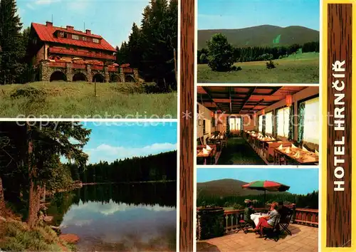 AK / Ansichtskarte Spicak Hotel Hrncir Cerne Jezero Seepartie Gaststube Terrasse Spicak