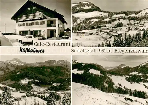 AK / Ansichtskarte Vorarlberg Cafe Restaurant Nussbaumer Sibratsgfaell Bregenzerwald Panorama Vorarlberg