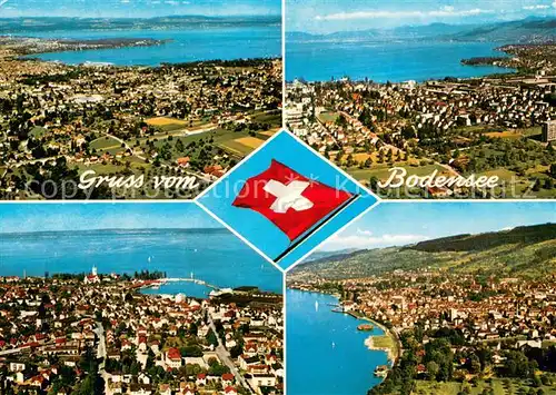 AK / Ansichtskarte Kreuzlingen_Bodensee Fliegeraufnahmen mit Romanshorn Arbon und Rorschach  Kreuzlingen Bodensee