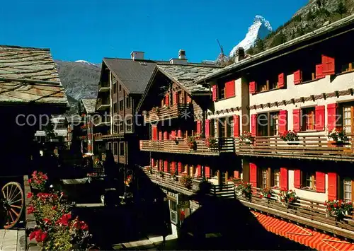 AK / Ansichtskarte Zermatt_VS mit Matterhorn Zermatt_VS