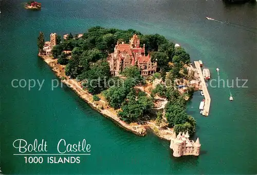 AK / Ansichtskarte Heart_Island_New_York Chateau Boldt Castle Air view 