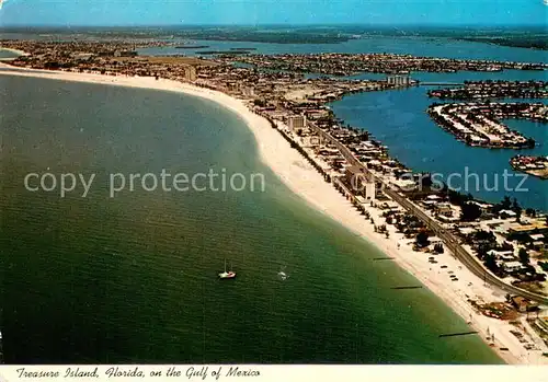AK / Ansichtskarte Treasure_Island_Florida on the Gulf of Mexico Air view 