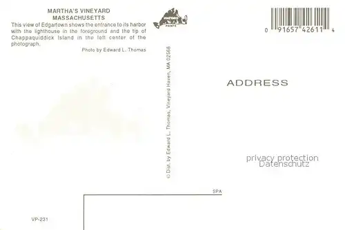 AK / Ansichtskarte Edgartown Fliegeraufnahme 