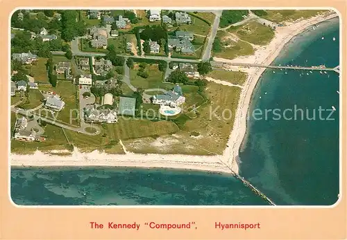 AK / Ansichtskarte Cape_Cod_Massachusetts The Kennedy Compound Hyannisport Air view 