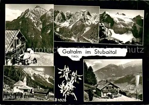 AK / Ansichtskarte Stubaital Galtalm Details Kirche Panorama Stubaital