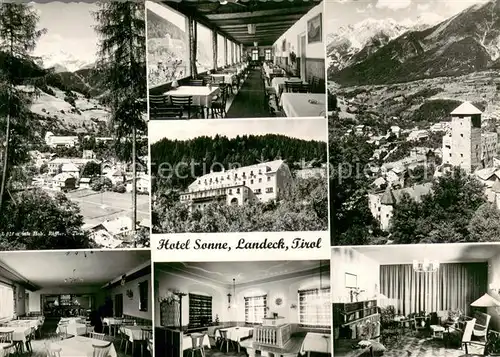 AK / Ansichtskarte Landeck_Tirol Hotel Sonne Wintergarten Gastraeume Landeck Tirol