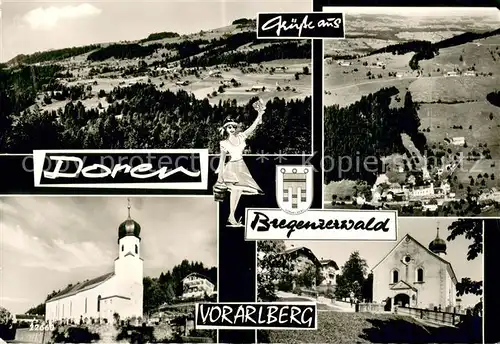 AK / Ansichtskarte Doren_Vorarlberg Panorama Kirchen Fliegeraufnahme Doren Vorarlberg