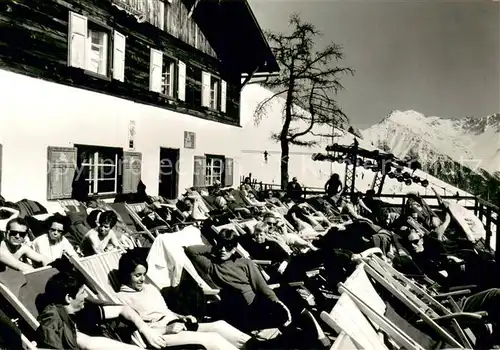 AK / Ansichtskarte Trafoi_Suedtirol Furkelhuette am Kleinboden Sonnenterrasse Trafoi Suedtirol