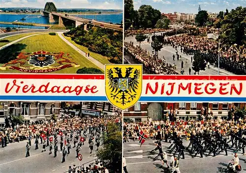 AK / Ansichtskarte Nijmegen Vierdaagse Festumzuege Bruecke Nijmegen