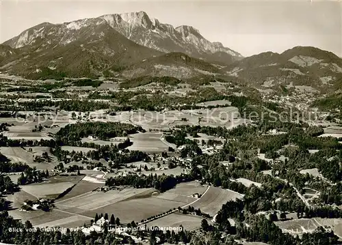 AK / Ansichtskarte Berchtesgaden Fliegeraufnahme Gruenstein Untersberg Unterstein Berchtesgaden