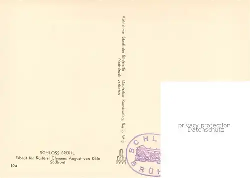 AK / Ansichtskarte Bruehl_Rheinland Schloss Bruehl Bruehl_Rheinland