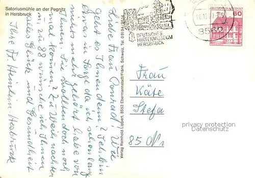 AK / Ansichtskarte Hersbruck Satoriusmuehle a. d. Pegnitz Hersbruck