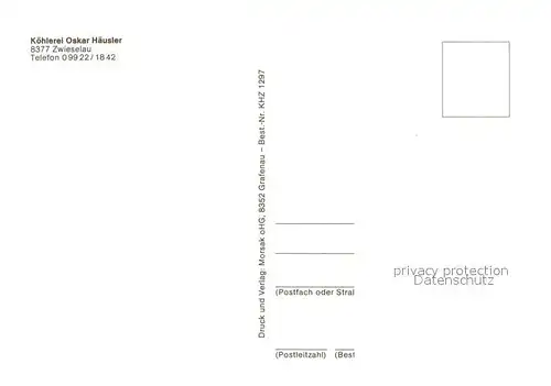 AK / Ansichtskarte Zwieselau Koehlerei Haeusler Zwieselau