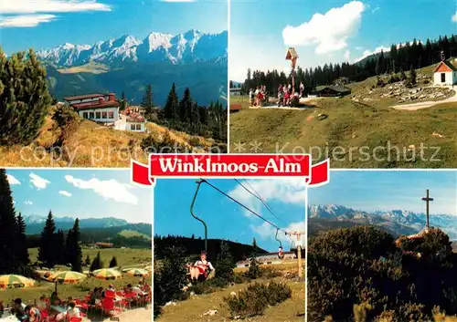 AK / Ansichtskarte Winklmoosalm_Winkelmoosalm Teilansichten m. Duerrnbachhorn Sesselbahn 